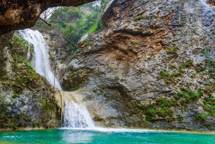 Waterfall and environmental path of Palea Kavala